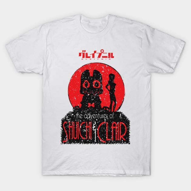 GLEIPNIR: THE ADVENTURES OF SUICHI & CLAIR (WHITE) GRUNGE STYLE T-Shirt by FunGangStore